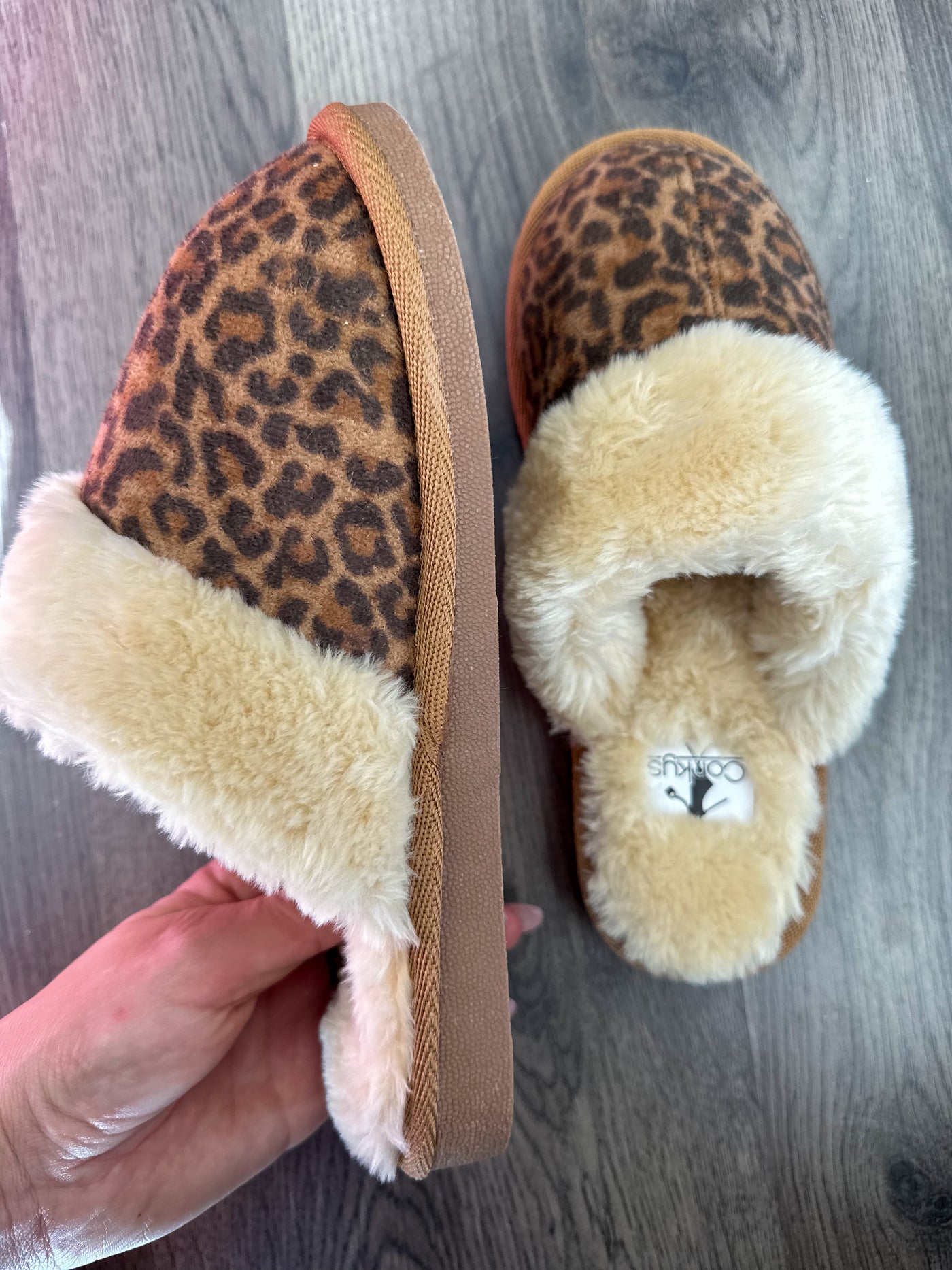 Corkys Cheetah slippers