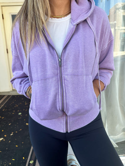 Trend Setter Zip Up- Purple