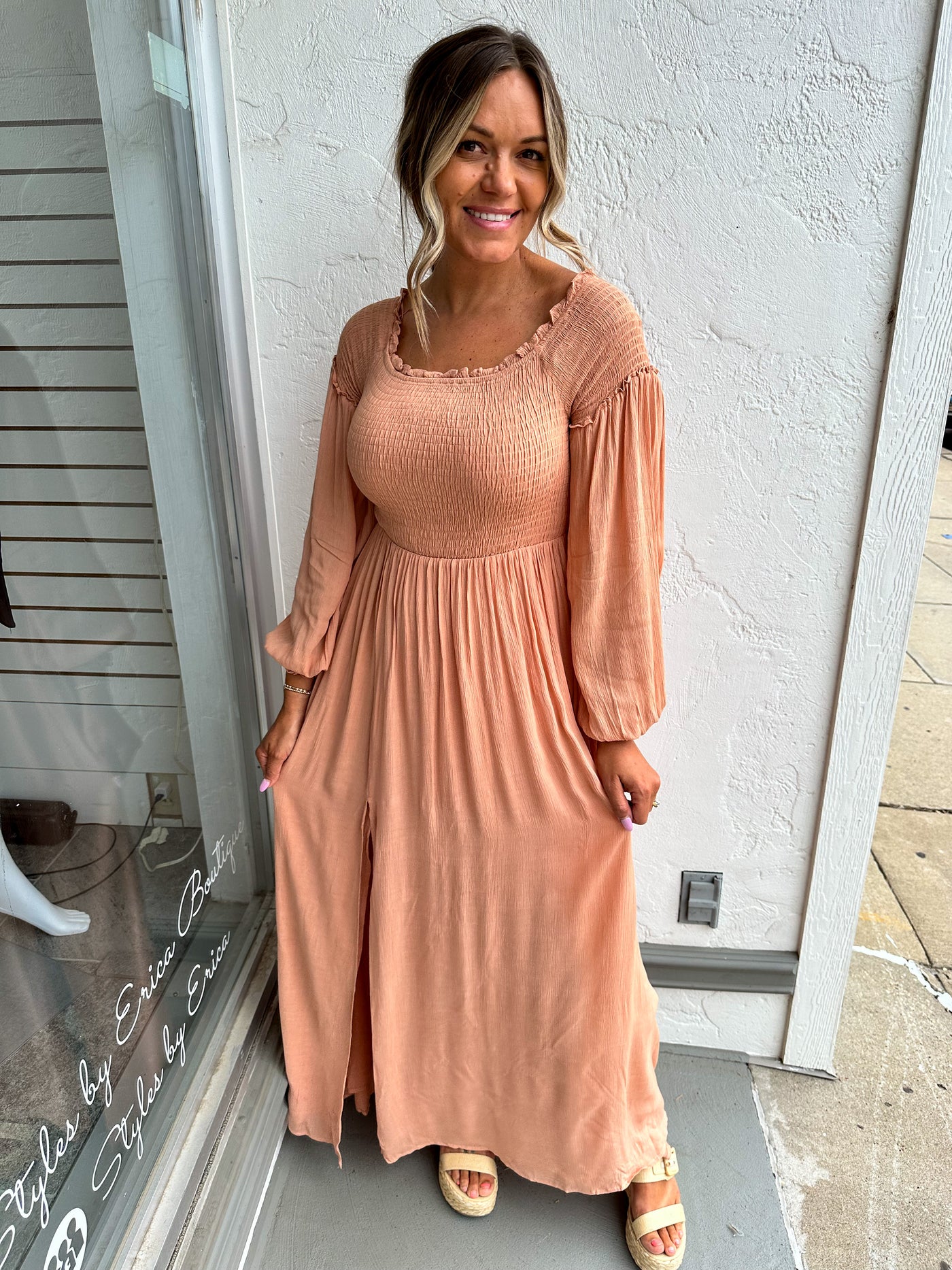 Frosted Rose Maxi Dress