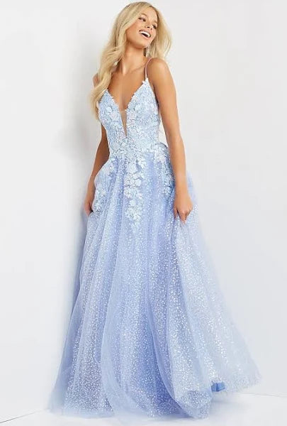 Jovani Periwinkle Tulle 07252A
